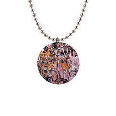 Pour Blend Smudged  1  Button Necklace by kaleidomarblingart