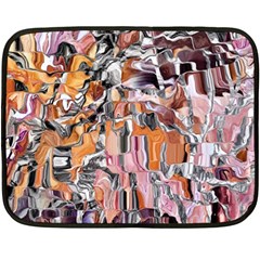 Pour Blend Smudged  Two Sides Fleece Blanket (mini) by kaleidomarblingart