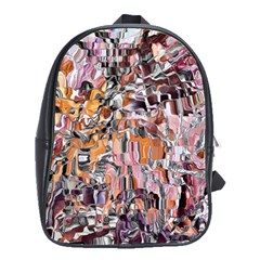 Pour Blend Smudged  School Bag (large) by kaleidomarblingart