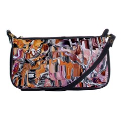 Pour Blend Smudged  Shoulder Clutch Bag by kaleidomarblingart