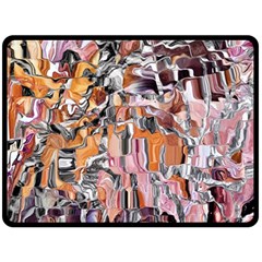 Pour Blend Smudged  Fleece Blanket (large) by kaleidomarblingart