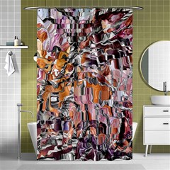 Pour Blend Smudged  Shower Curtain 48  X 72  (small)  by kaleidomarblingart