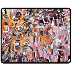 Pour Blend Smudged  Two Sides Fleece Blanket (medium) by kaleidomarblingart