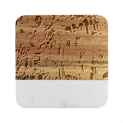 Pour Blend Smudged  Marble Wood Coaster (square) by kaleidomarblingart