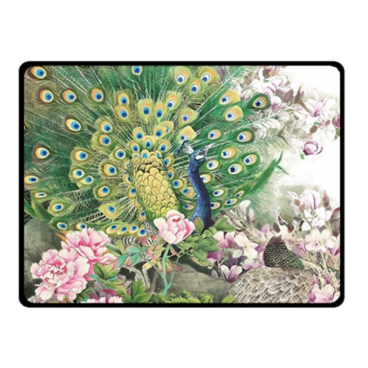 Peafowl Peacock Feather-beautiful Two Sides Fleece Blanket (Small)