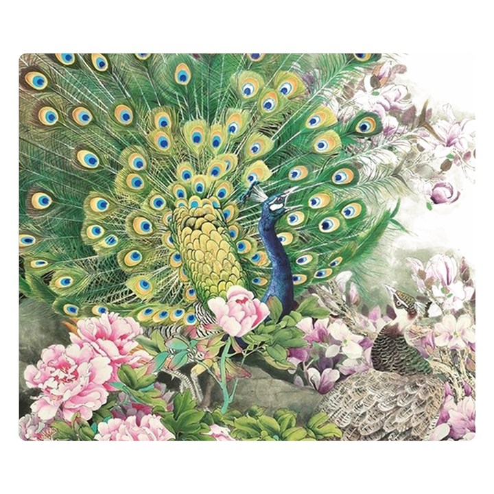 Peafowl Peacock Feather-beautiful Premium Plush Fleece Blanket (Small)