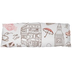 London-paris-drawing-vector-london-comics Body Pillow Case Dakimakura (two Sides) by Cowasu