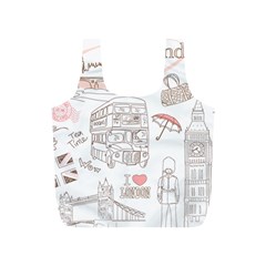 London-paris-drawing-vector-london-comics Full Print Recycle Bag (s) by Cowasu