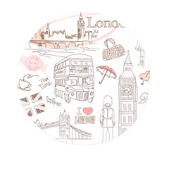 London-paris-drawing-vector-london-comics Mini Round Pill Box by Cowasu