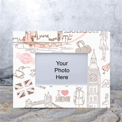 London-paris-drawing-vector-london-comics White Tabletop Photo Frame 4 x6  by Cowasu