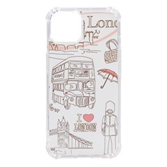 London-paris-drawing-vector-london-comics Iphone 14 Tpu Uv Print Case by Cowasu