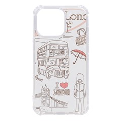 London-paris-drawing-vector-london-comics Iphone 13 Pro Tpu Uv Print Case