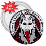 Krampus 3  Buttons (100 pack)  Front