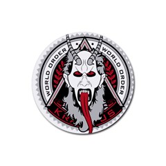 Krampus Rubber Round Coaster (4 Pack)