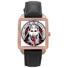 Krampus Rose Gold Leather Watch  by Cowasu