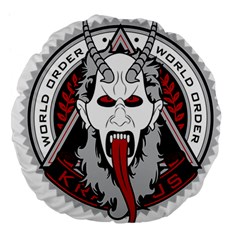 Krampus Large 18  Premium Flano Round Cushions by Cowasu