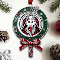 Krampus Metal X mas Lollipop With Crystal Ornament