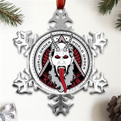 Krampus Metal Small Snowflake Ornament