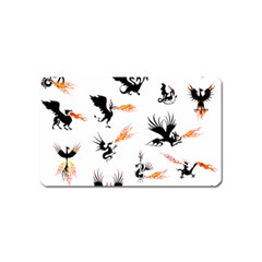 Dragon-phoenix-fire-bird-ancient Magnet (name Card) by Cowasu