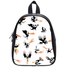 Dragon-phoenix-fire-bird-ancient School Bag (small) by Cowasu