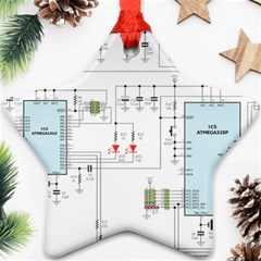 Circuits-electronics-atmel Ornament (star) by Cowasu