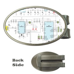 Circuits-electronics-atmel Money Clips (oval)  by Cowasu