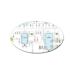 Circuits-electronics-atmel Sticker (oval) by Cowasu