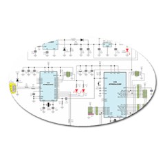 Circuits-electronics-atmel Oval Magnet by Cowasu