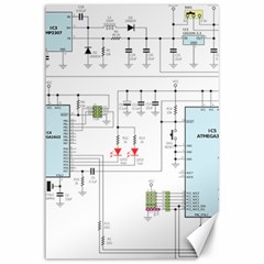 Circuits-electronics-atmel Canvas 12  X 18 