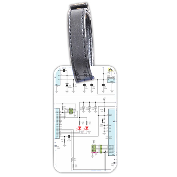 Circuits-electronics-atmel Luggage Tag (two sides)