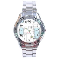 Circuits-electronics-atmel Stainless Steel Analogue Watch