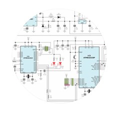 Circuits-electronics-atmel Mini Round Pill Box by Cowasu