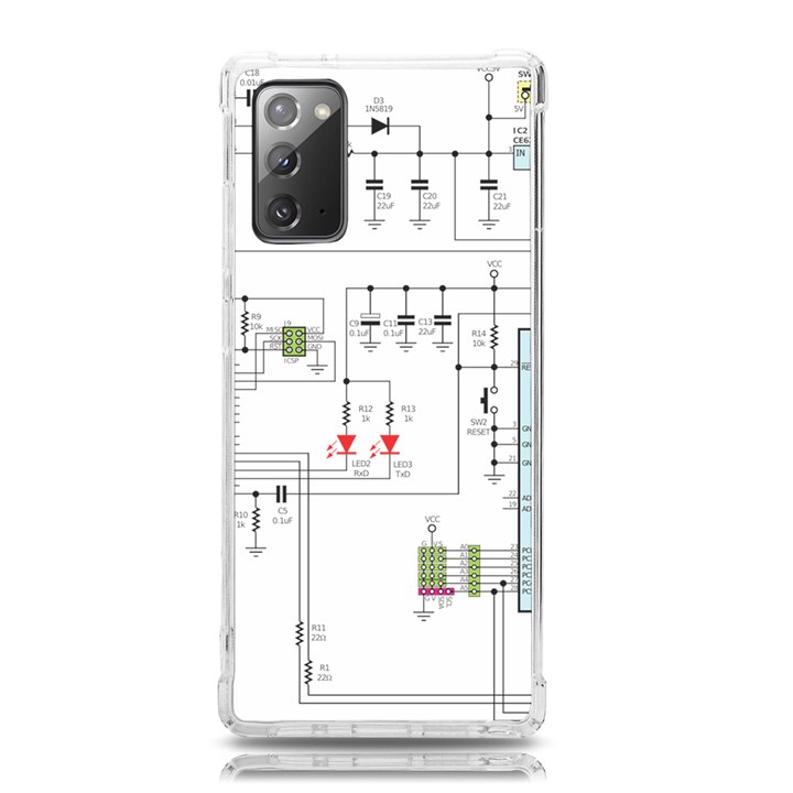 Circuits-electronics-atmel Samsung Galaxy Note 20 TPU UV Case