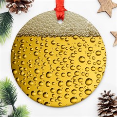 Beer Bubbles Round Ornament (two Sides) by Cowasu