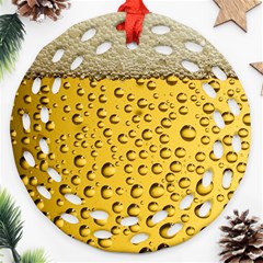 Beer Bubbles Ornament (round Filigree) by Cowasu