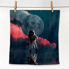 Astronaut-moon-space-nasa-planet Face Towel by Cowasu