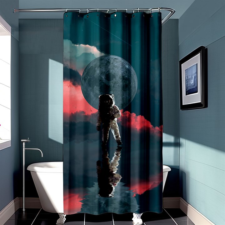 Astronaut-moon-space-nasa-planet Shower Curtain 36  x 72  (Stall) 