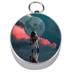 Astronaut-moon-space-nasa-planet Silver Compasses by Cowasu