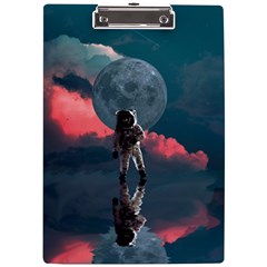 Astronaut-moon-space-nasa-planet A4 Acrylic Clipboard by Cowasu