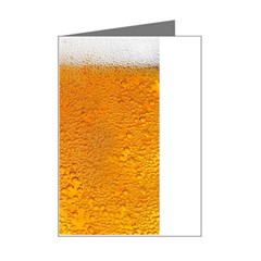 Beer Bubbles Pattern Mini Greeting Card by Cowasu