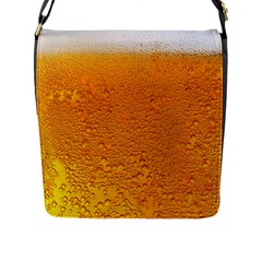 Beer Bubbles Pattern Flap Closure Messenger Bag (l) by Cowasu