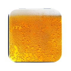 Beer Bubbles Pattern Square Metal Box (black)