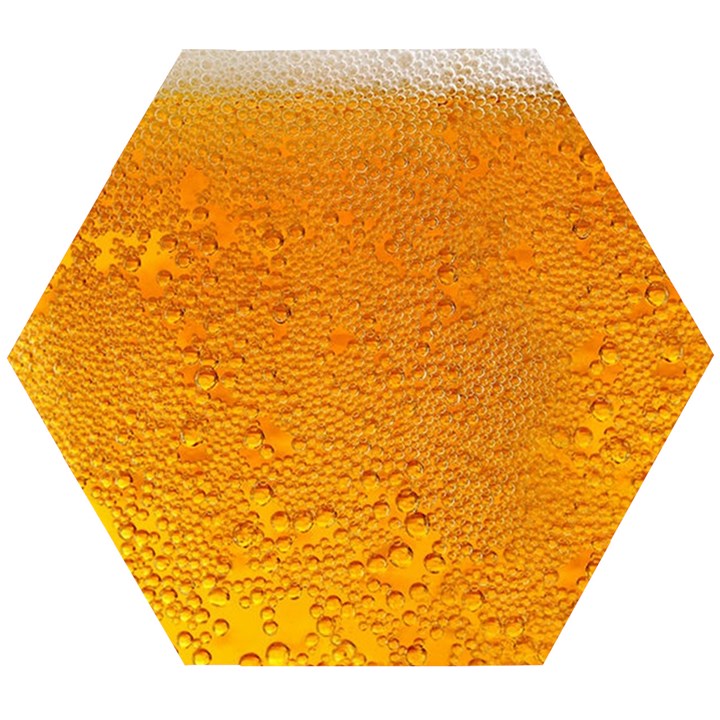 Beer Bubbles Pattern Wooden Puzzle Hexagon