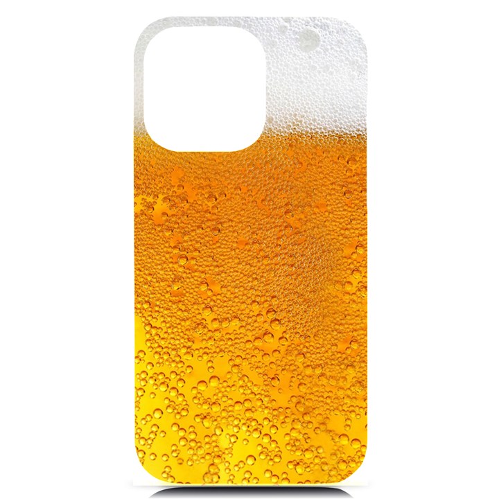 Beer Bubbles Pattern iPhone 14 Pro Max Black UV Print Case