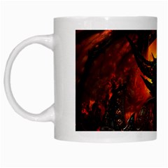 Dragon Fire Fantasy Art White Mug