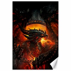 Dragon Fire Fantasy Art Canvas 24  X 36 