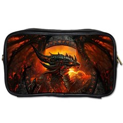 Dragon Fire Fantasy Art Toiletries Bag (two Sides)