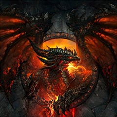 Dragon Fire Fantasy Art Play Mat (square)