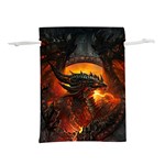 Dragon Fire Fantasy Art Lightweight Drawstring Pouch (S) Back