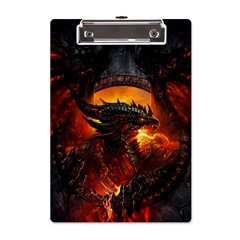 Dragon Fire Fantasy Art A5 Acrylic Clipboard by Cowasu